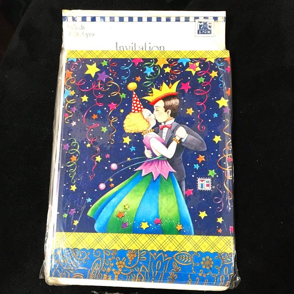 Vtg New Year’s Eve Invitation Mary Engelbreit - Picture 1 of 7
